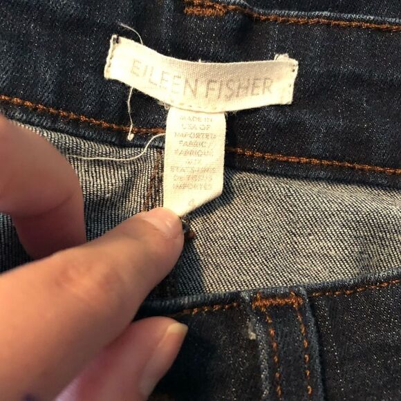 Eileen Fisher dark wash skinny jeans‎ - Picture 4 of 9